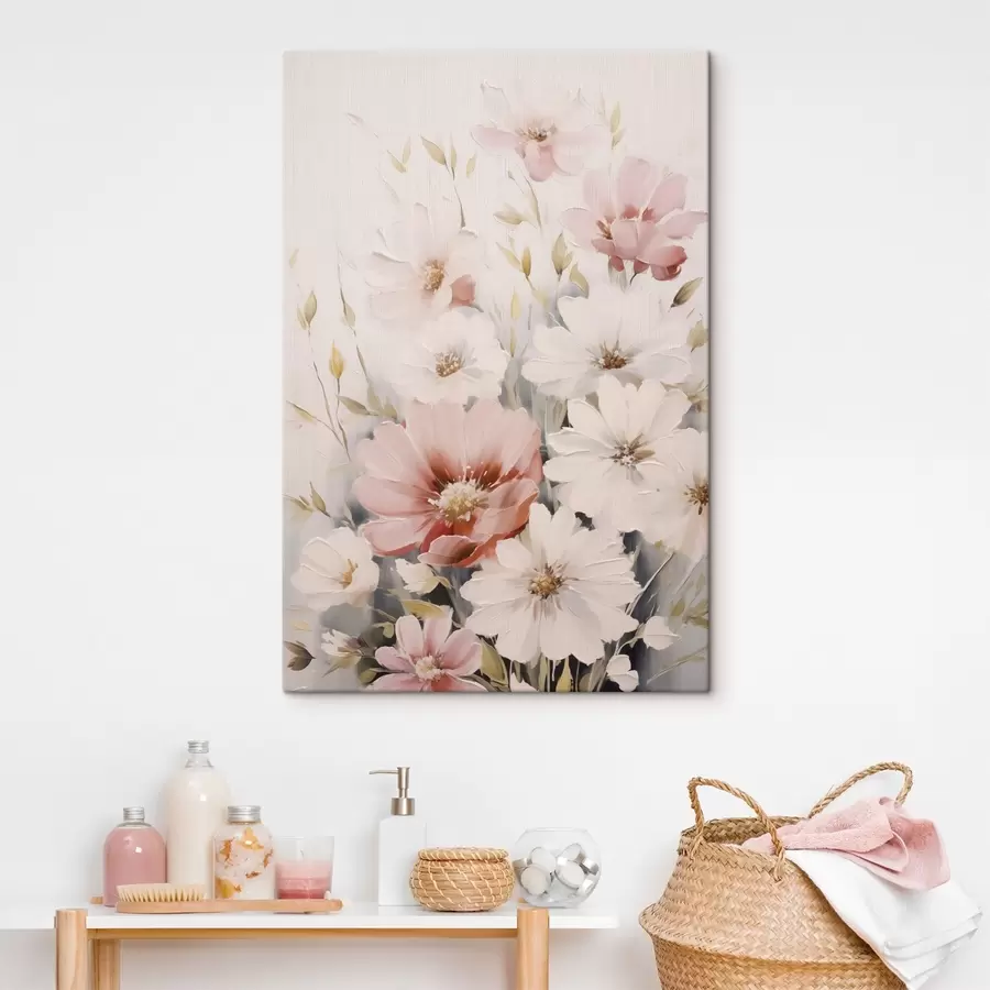  Schilderijen Gevoelige bloemen imitatieschilderij s45119