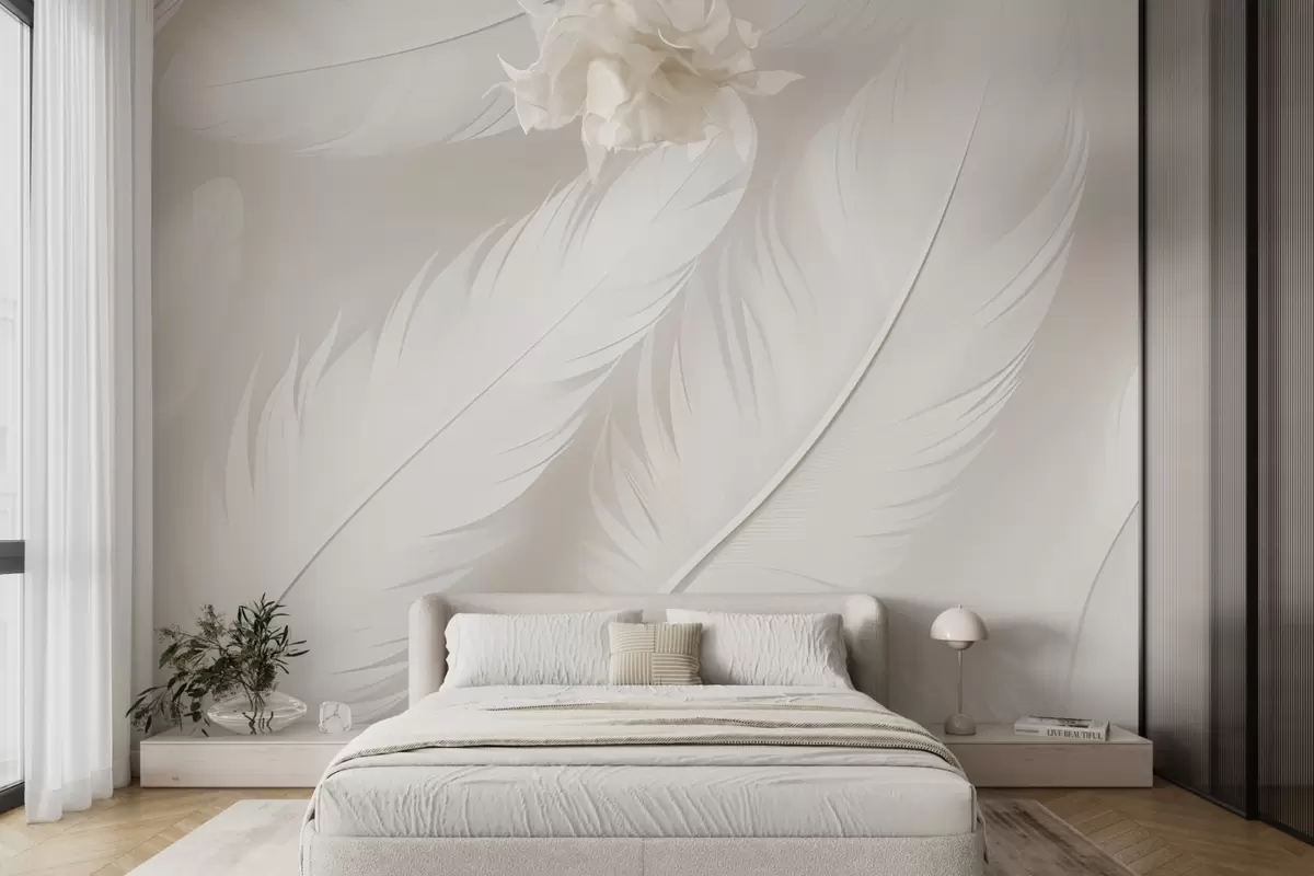 Papier peint photo Plumes w04273