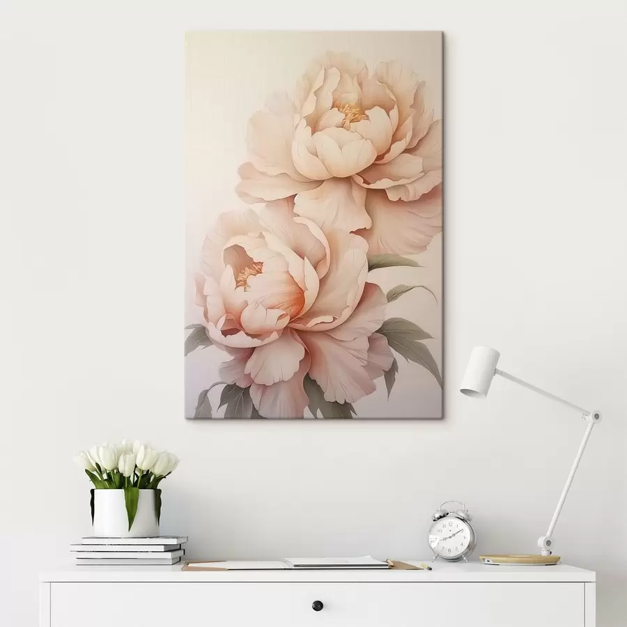  Schilderijen Fijne roze pioenrozen s45137