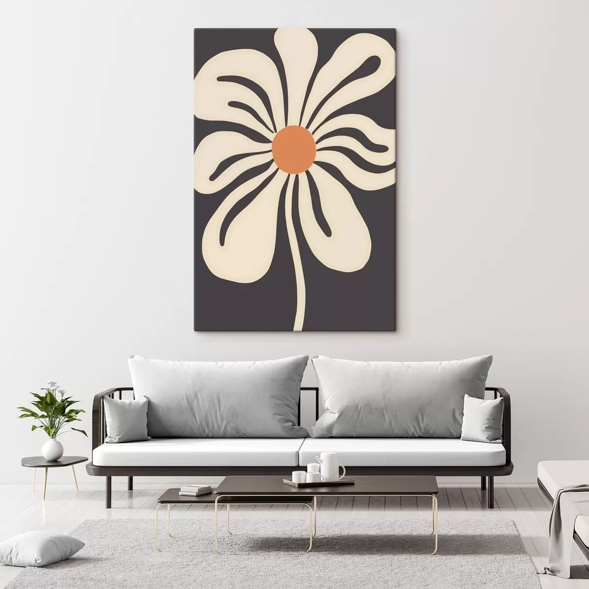  Peintures Fleur stylisée s45150