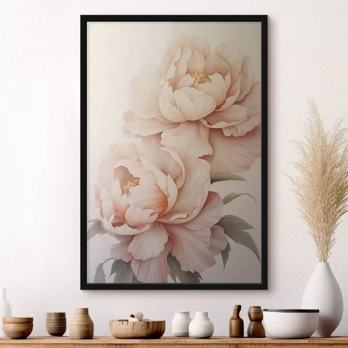 Affiche Pivoines roses délicates f45137