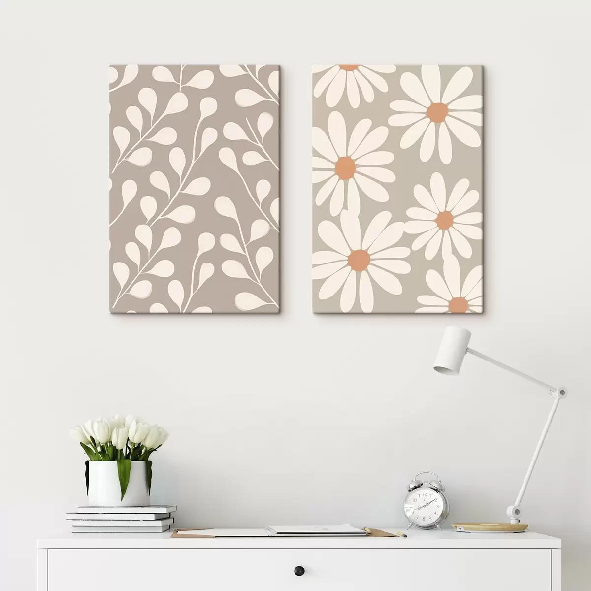  Peintures Branches et marguerites m00510