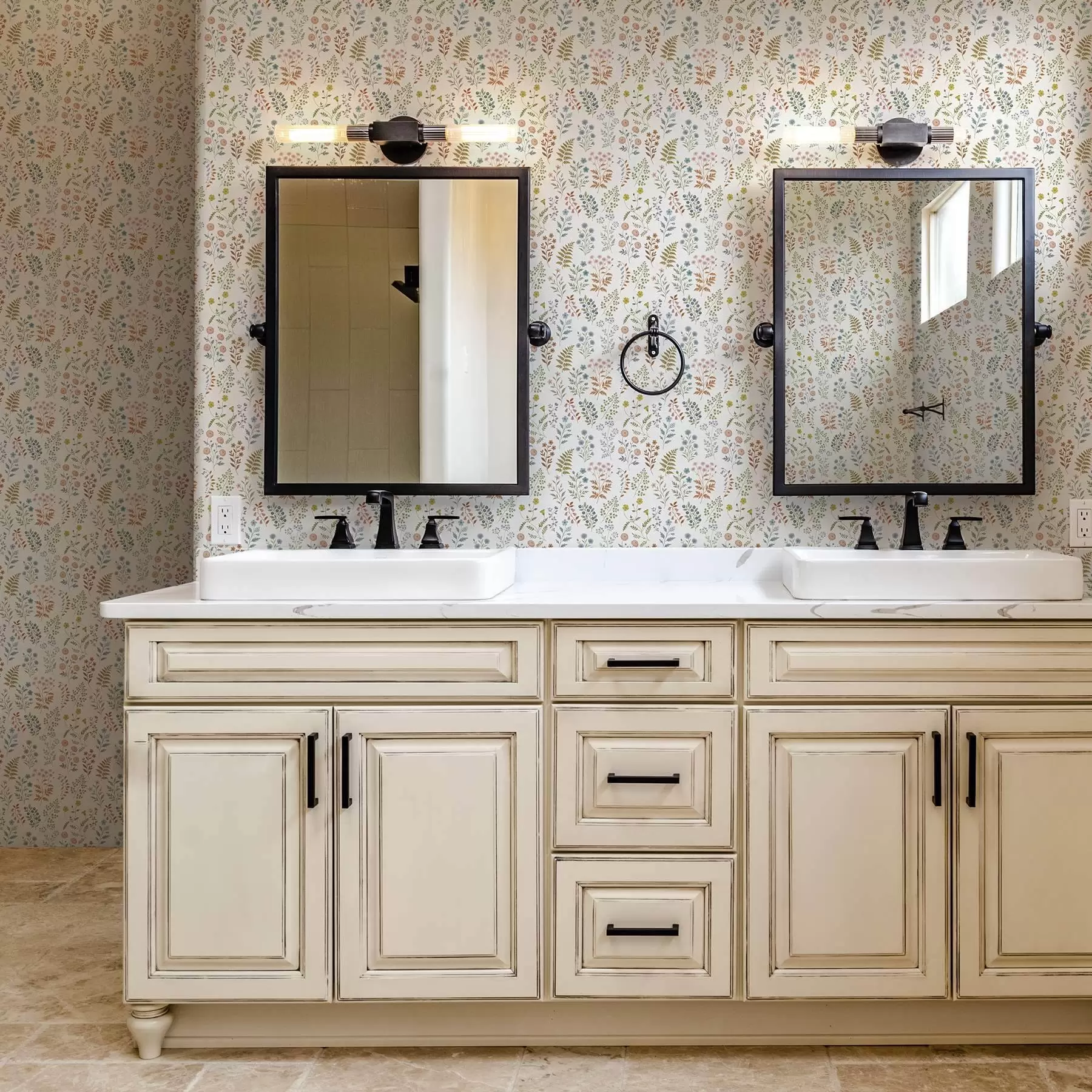 Fotobehang Gekleurde planten op een witte geruite achtergrond a00413