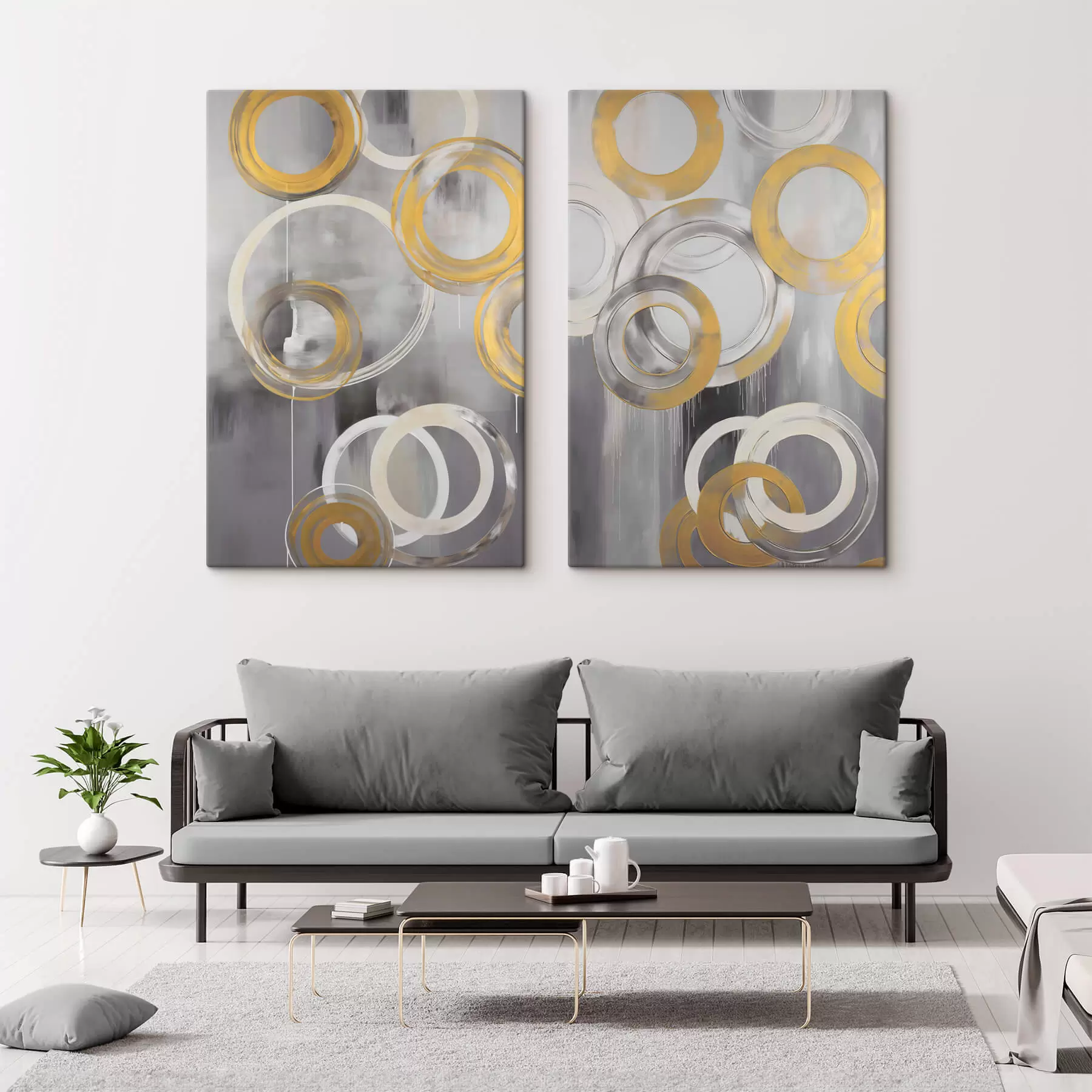  Peintures Abstraction avec des cercles m00509