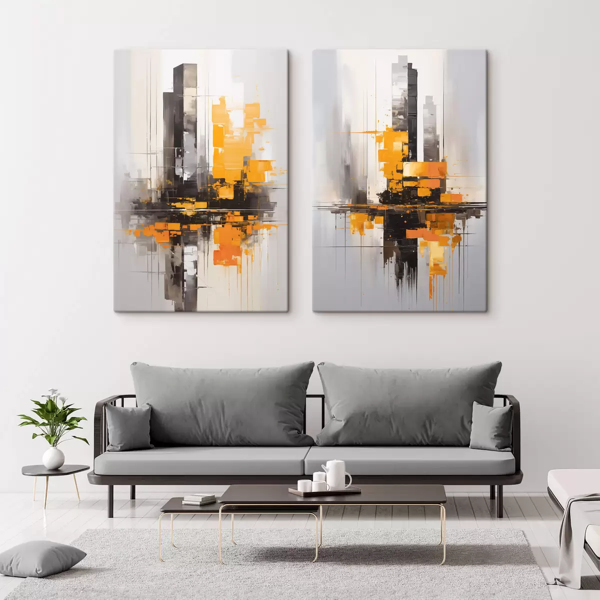  Peintures Gratte-ciel abstraits m00515