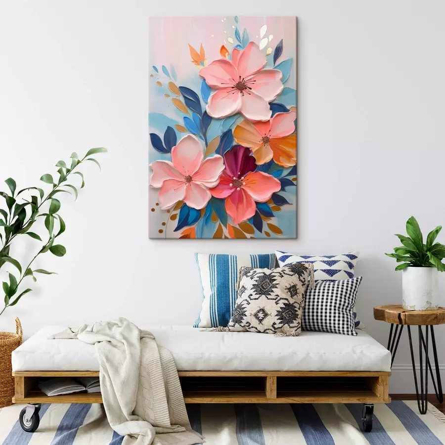  Peintures Fleurs abstraites colorées s45064