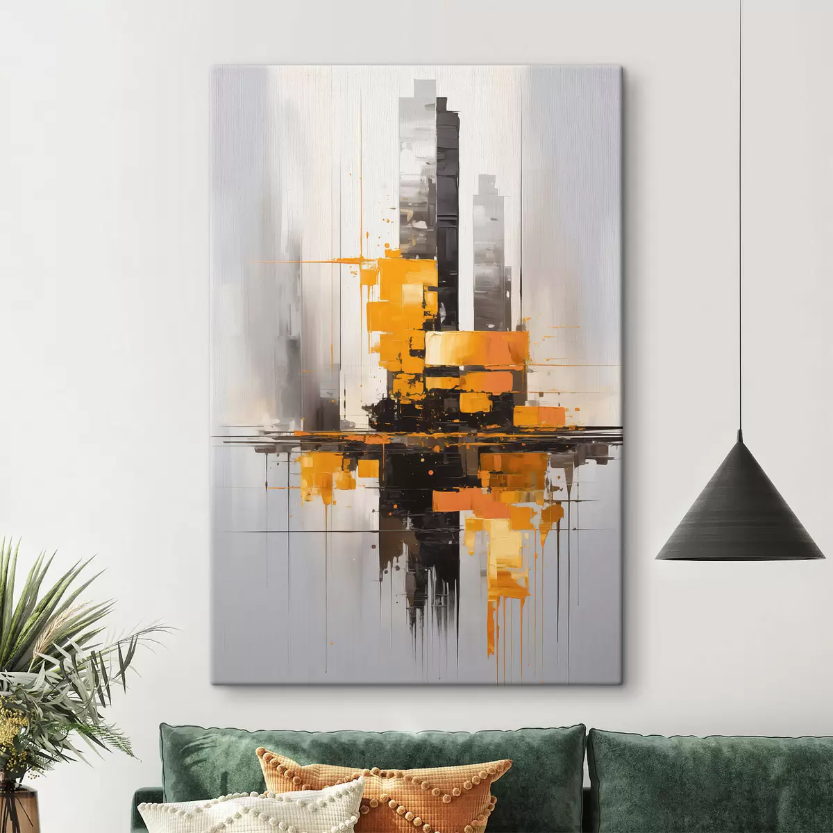  Schilderijen Abstractie met wolkenkrabbers s45163