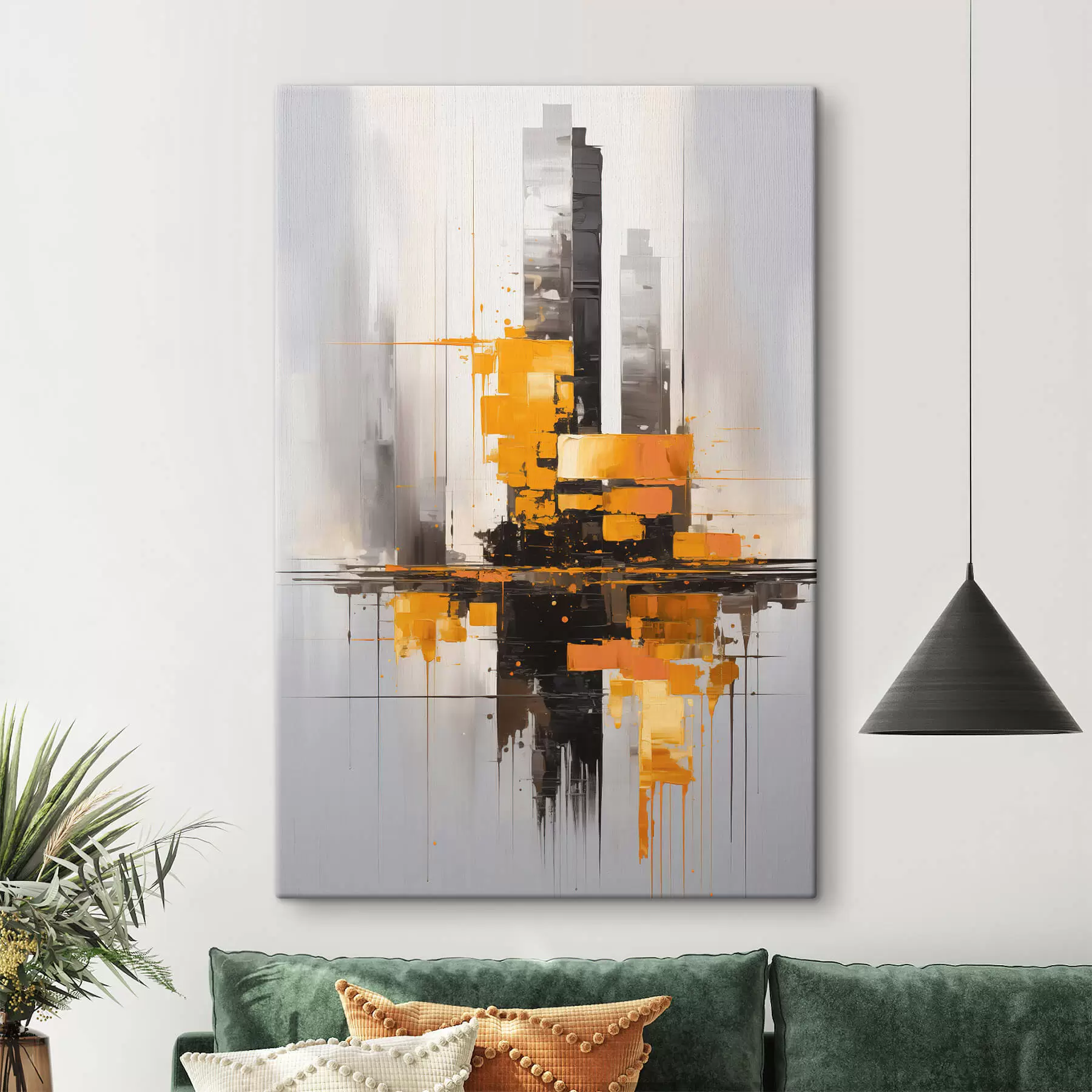  Schilderijen Abstractie met wolkenkrabbers s45163