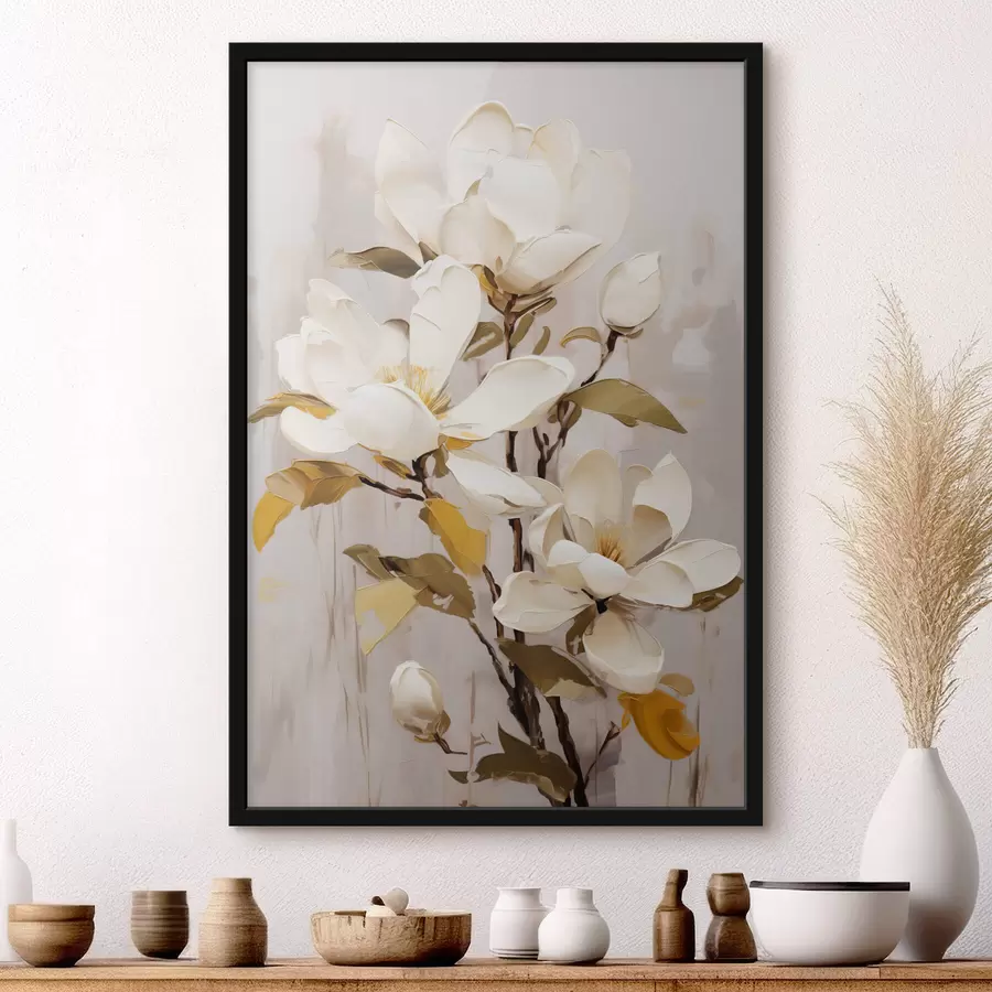 Fotobehang Een abstracte tak met Magnolia f44300