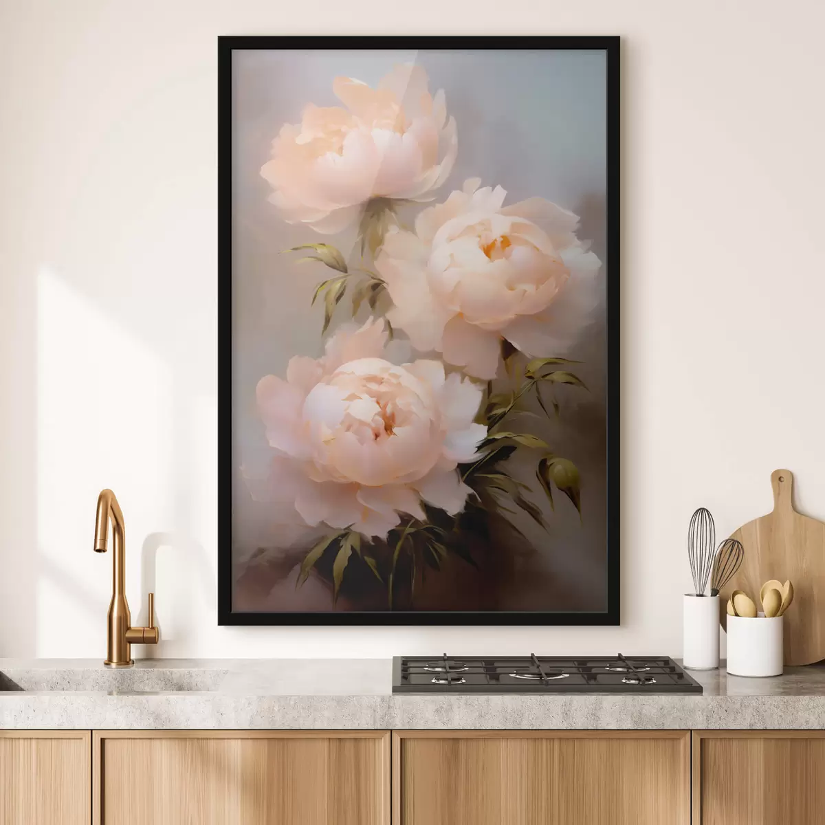 Affiche Un bouquet de pivoines f44414