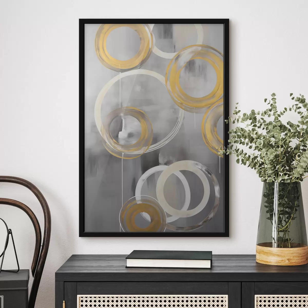 Poster Abstractie met cirkels f45132