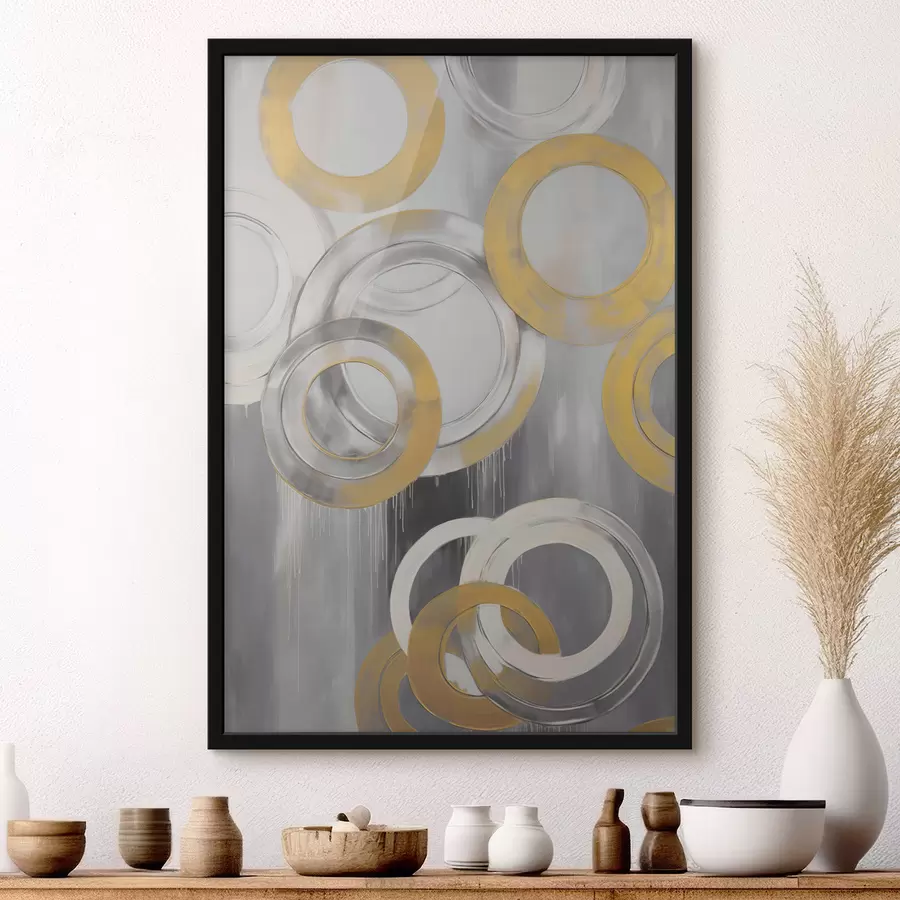 Fotobehang Abstractie met cirkels f45133