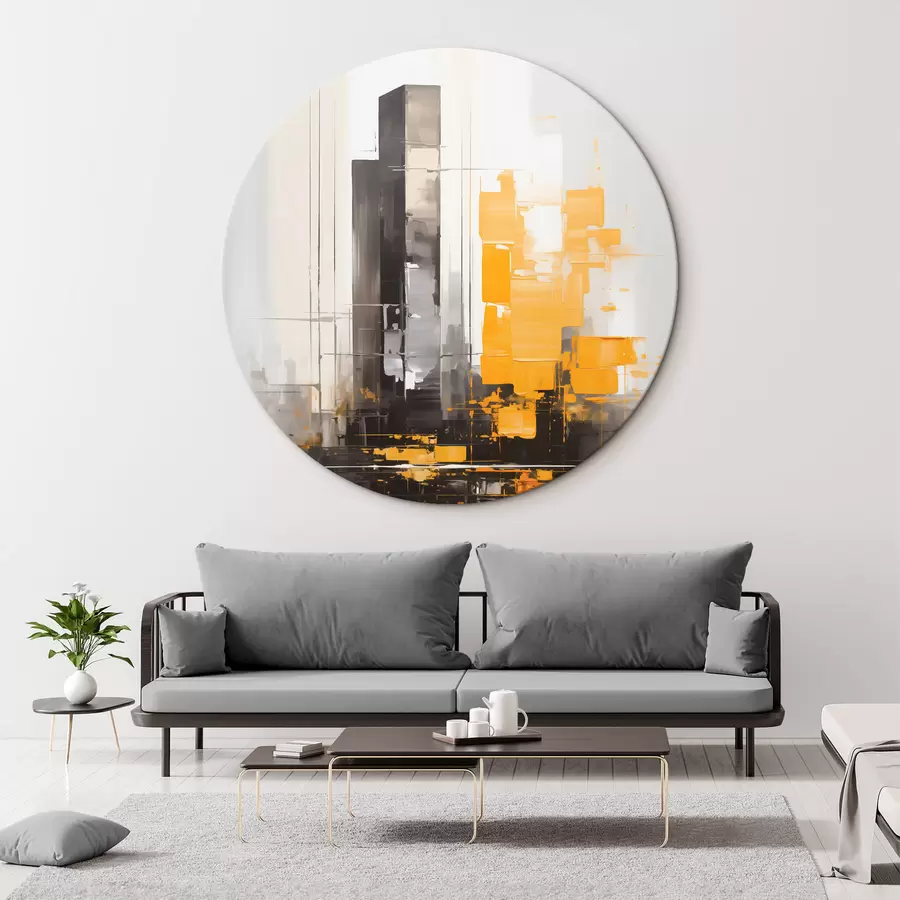  Schilderijen Abstractie met wolkenkrabbers r45162