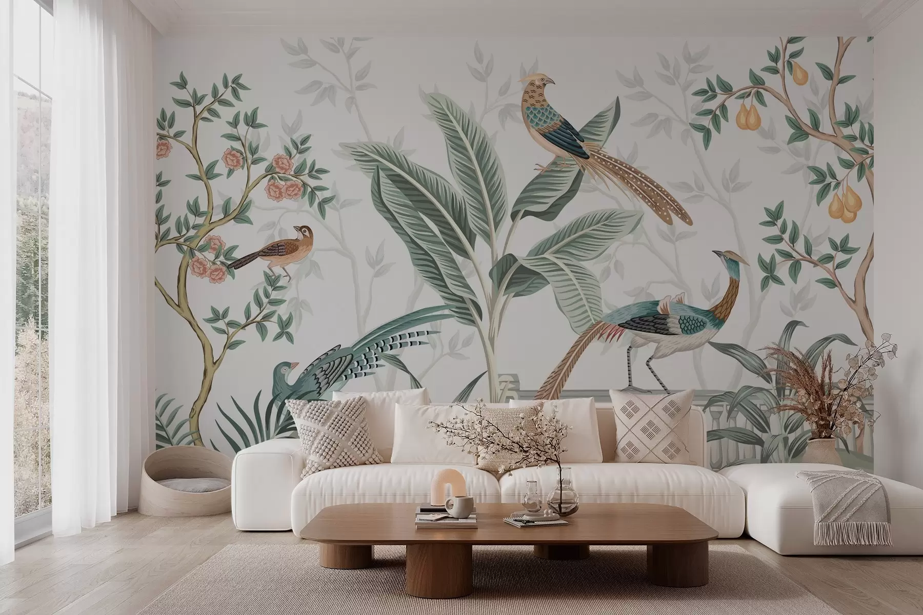 Fotobehang Vogels in de jungle w04296
