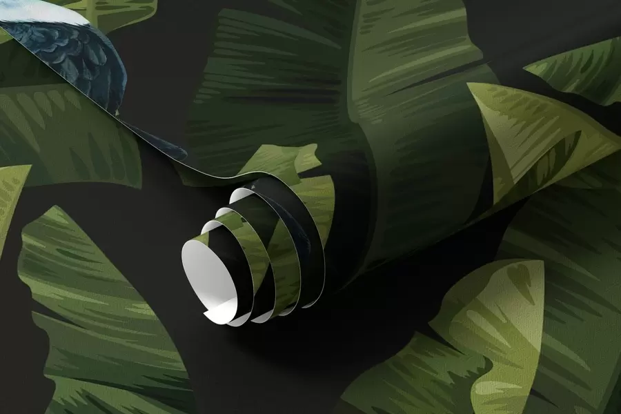 Papier peint photo Toucan dans les feuilles tropicales a00415