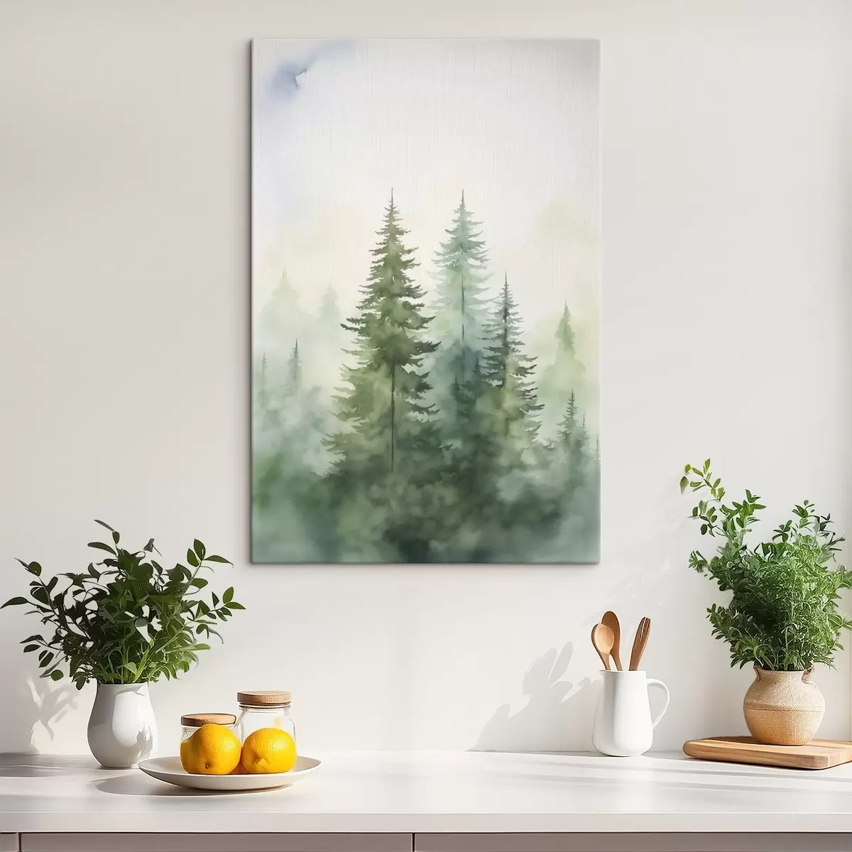 Peintures Sapins dans le brouillard s45208