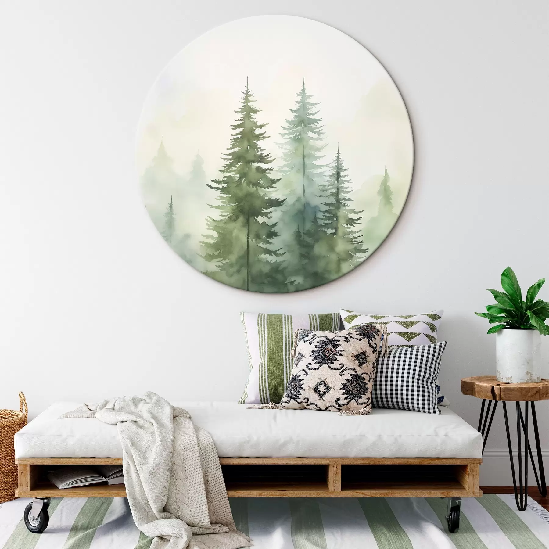  Peintures Sapins dans le brouillard r45208