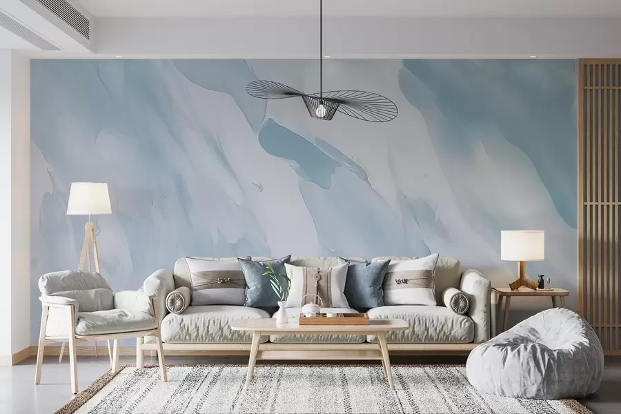 Fotobehang Penseelstreken op een abstracte achtergrond met imitatie van een versleten textuur w04287v1