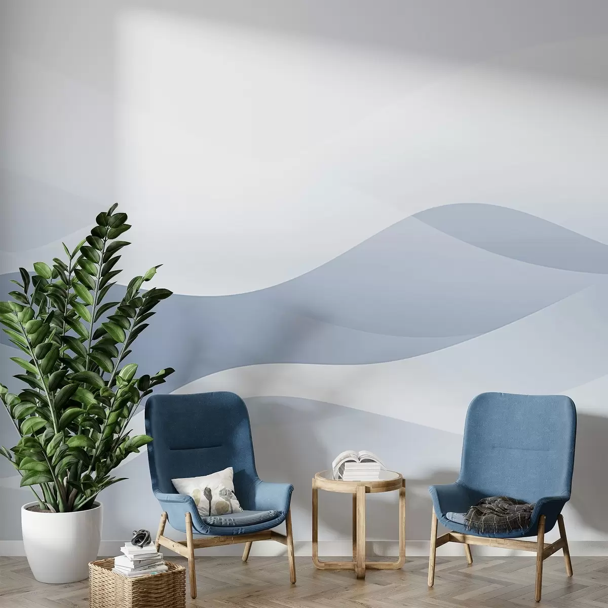 Fotobehang Abstracte golven w04288