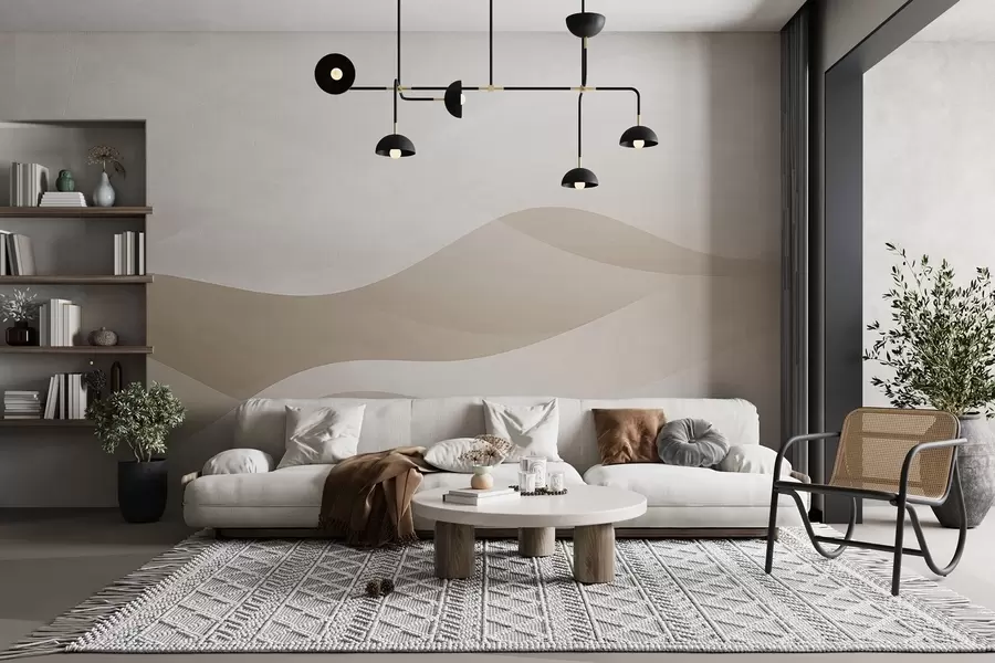 Fotobehang Abstracte golven w04288v2