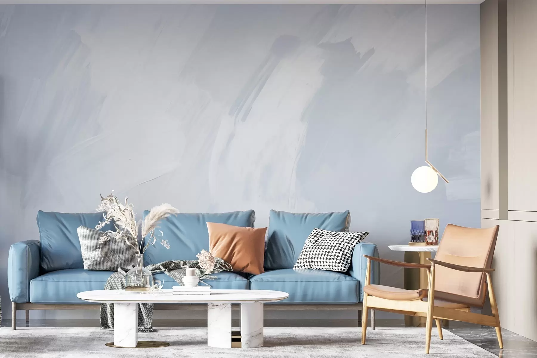 Papier peint photo Traits abstraits avec imitation d'une texture usée w04291