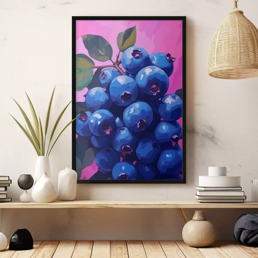 Fotobehang Sappige bosbessen f45224