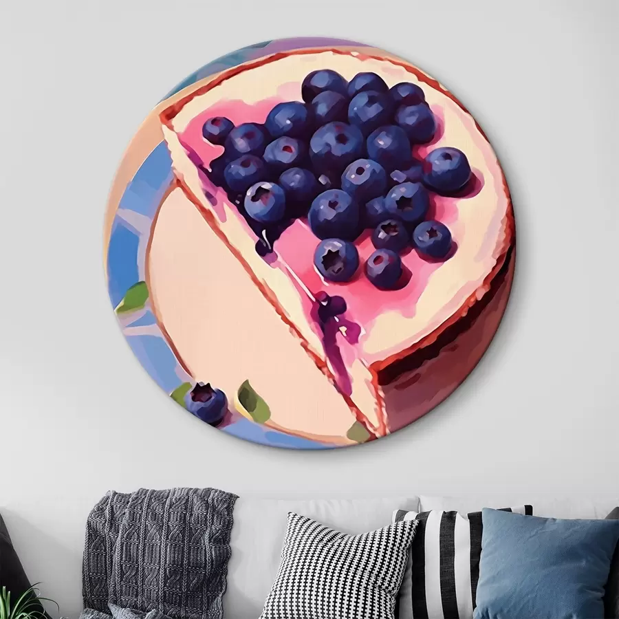  Peintures Gâteau au fromage avec des myrtilles r45229