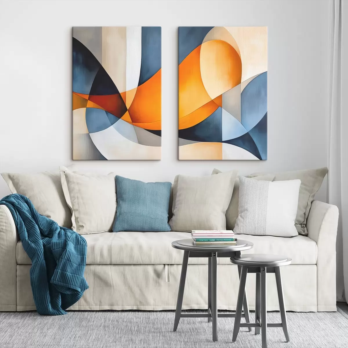  Peintures Abstraction avec des formes géométriques m00540