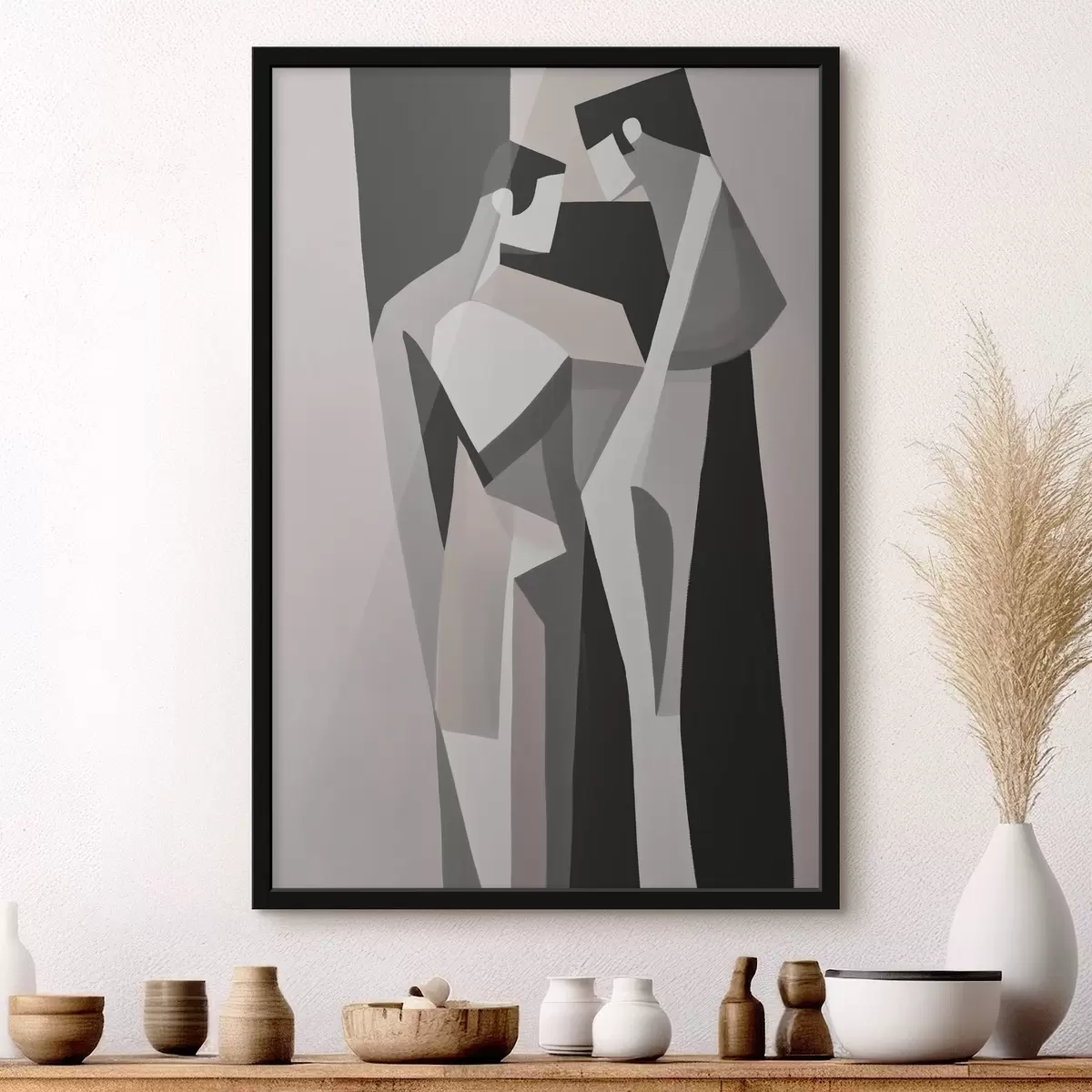 Poster Geometrische paarcompositie f45156