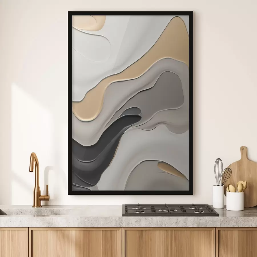 Papier peint photo Courbes abstraites et élégantes f45204