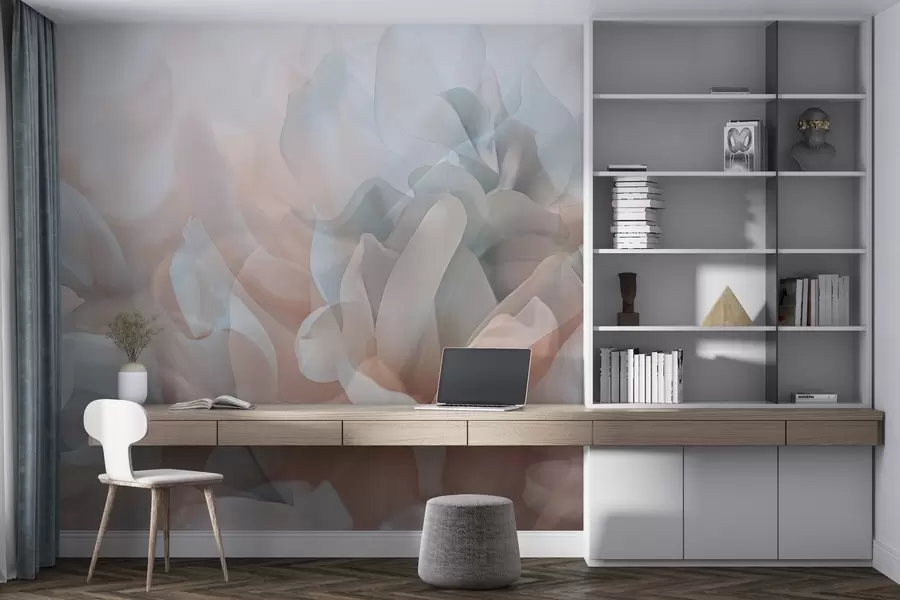 Fotobehang Semi-transparante bloemen w04320v1