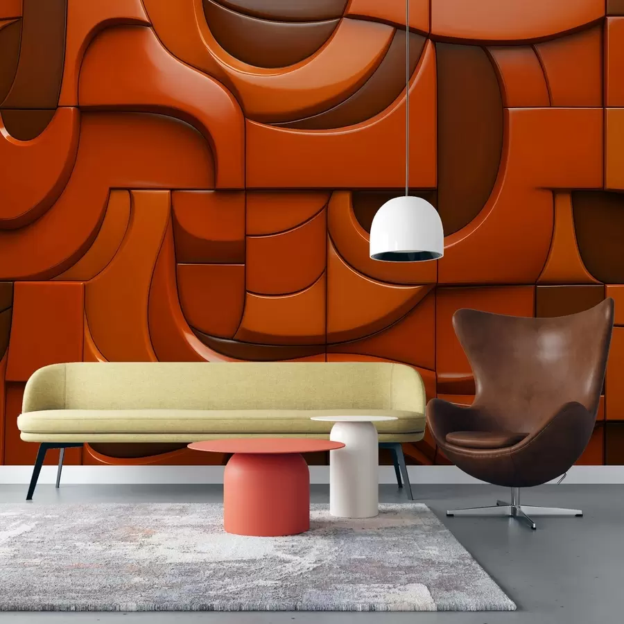 Fotobehang Geschilderde reliëfmuur w04321v1