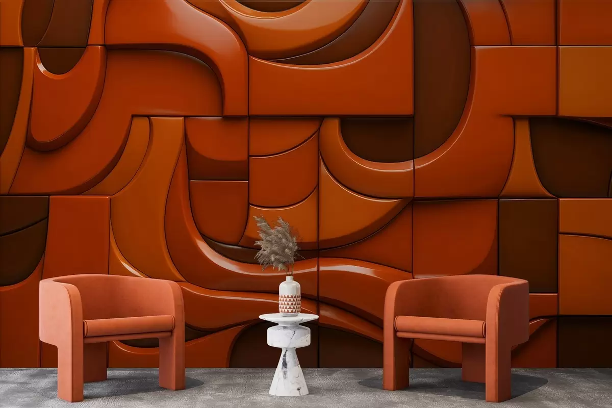 Fotobehang Geschilderde reliëfmuur w04321v1