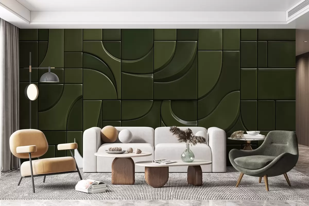 Fotobehang Imitatie van glanzende panelen w04325