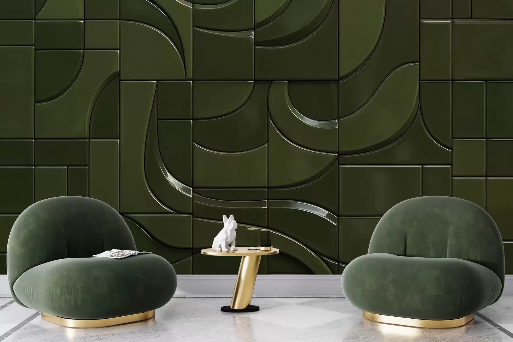 Fotobehang Imitatie van glanzende panelen w04325