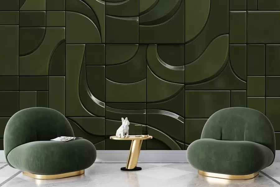 Fotobehang Imitatie van glanzende panelen w04325