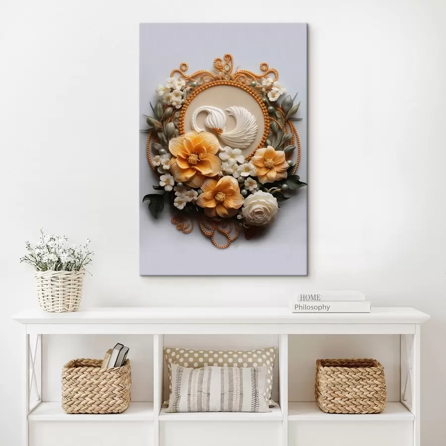  Schilderijen Abstracte compositie van bloemen s44553