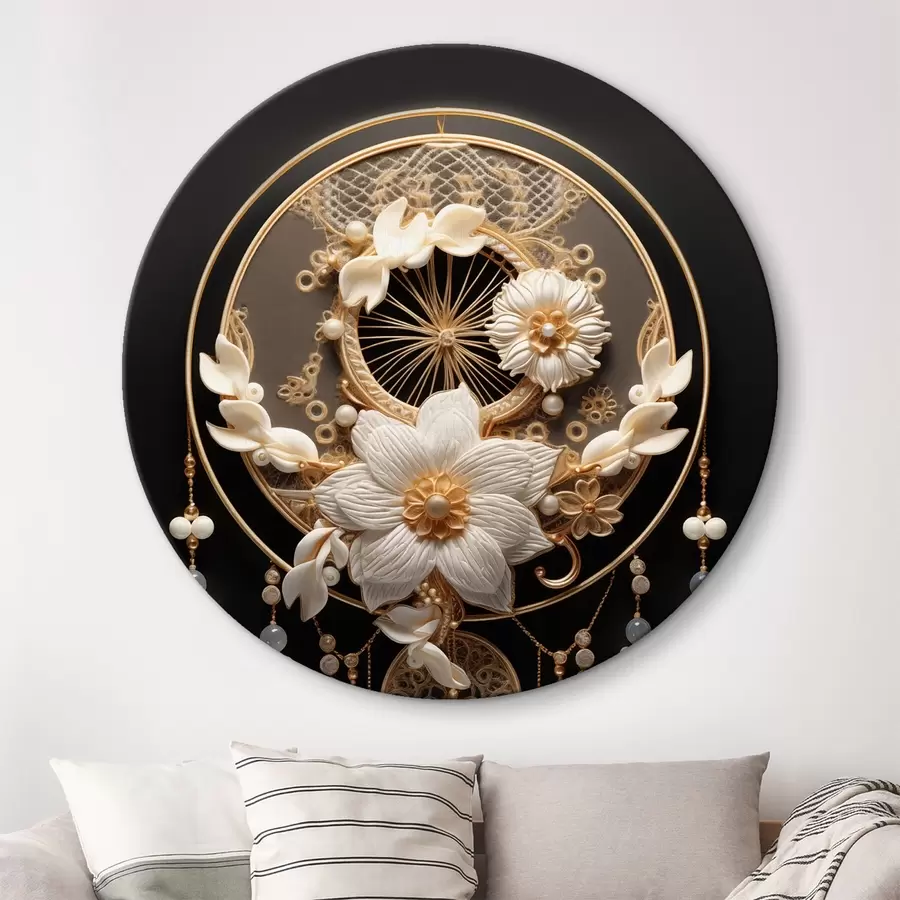  Schilderijen Abstractie op een donkere achtergrond r44552