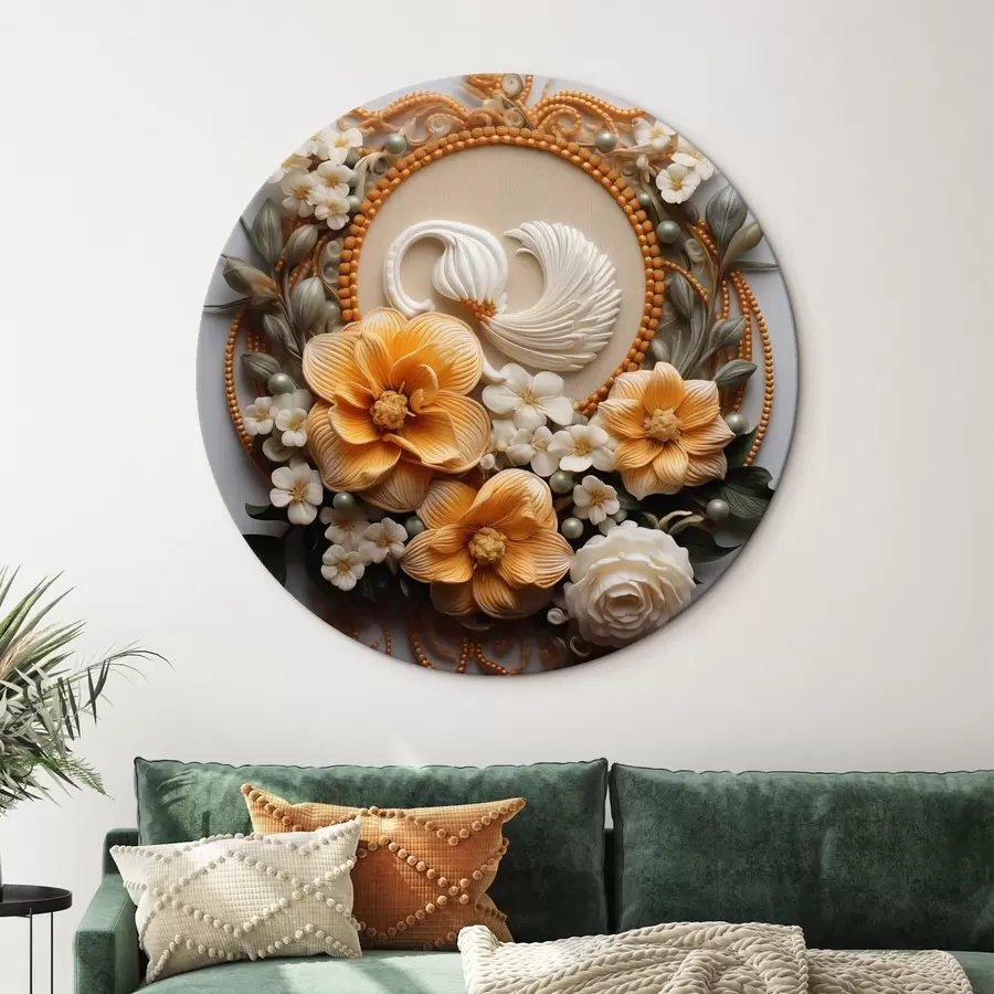  Schilderijen Abstracte compositie van bloemen r44553