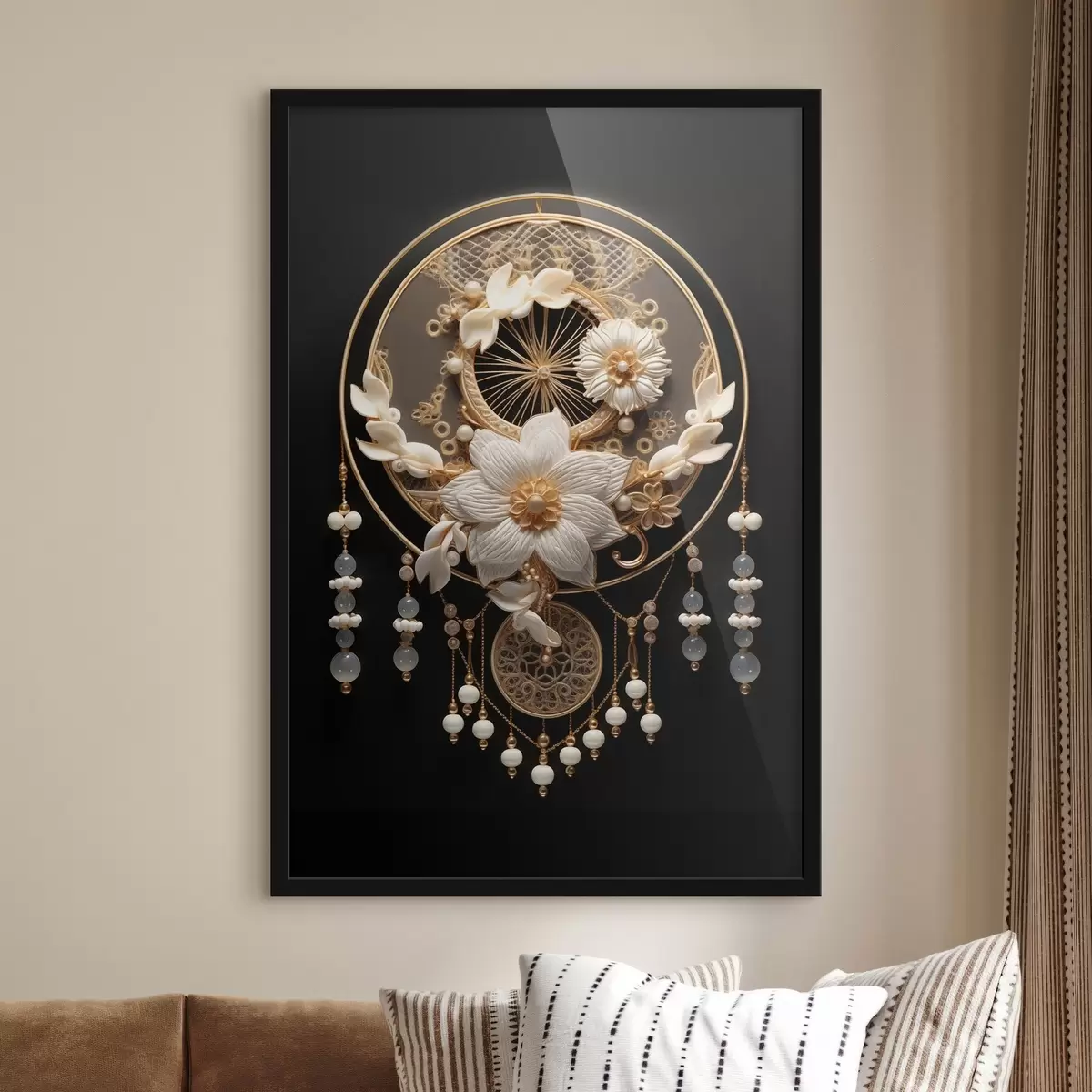 Poster Abstractie op een donkere achtergrond f44552