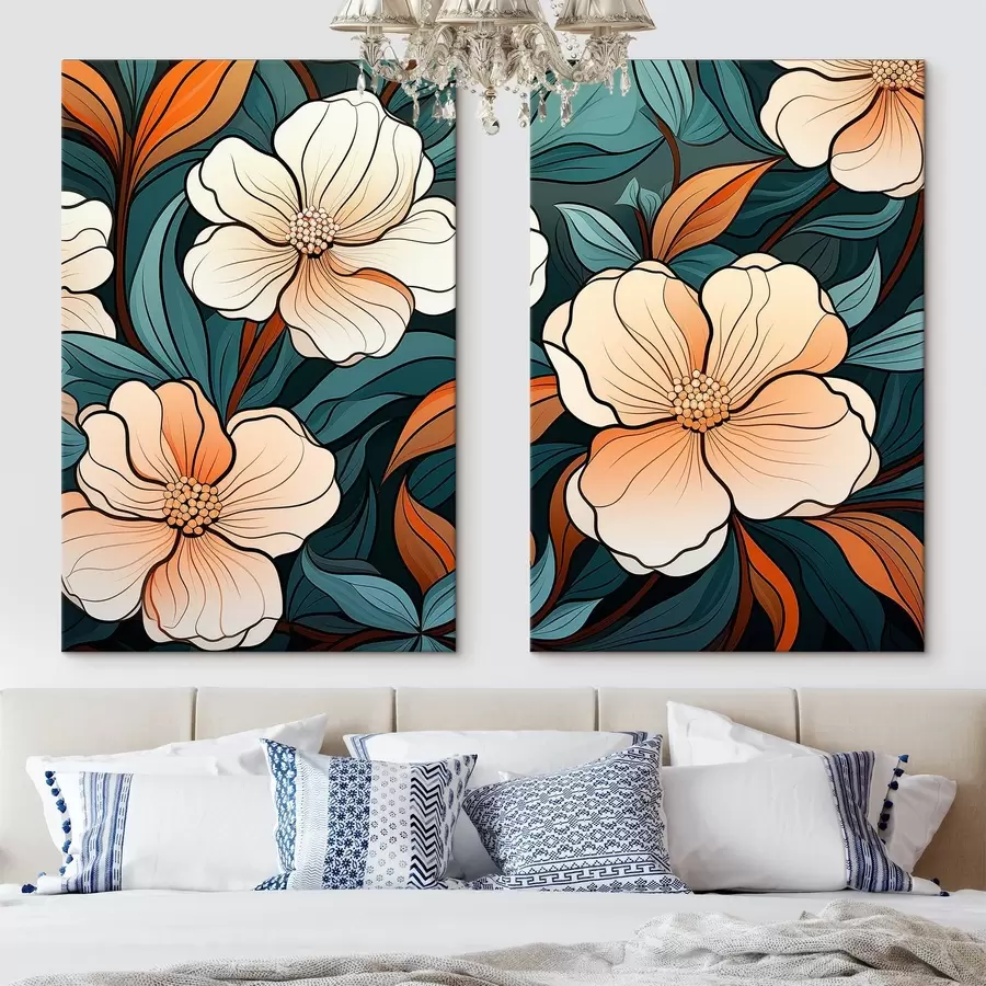  Peintures Fleurs colorées m00554