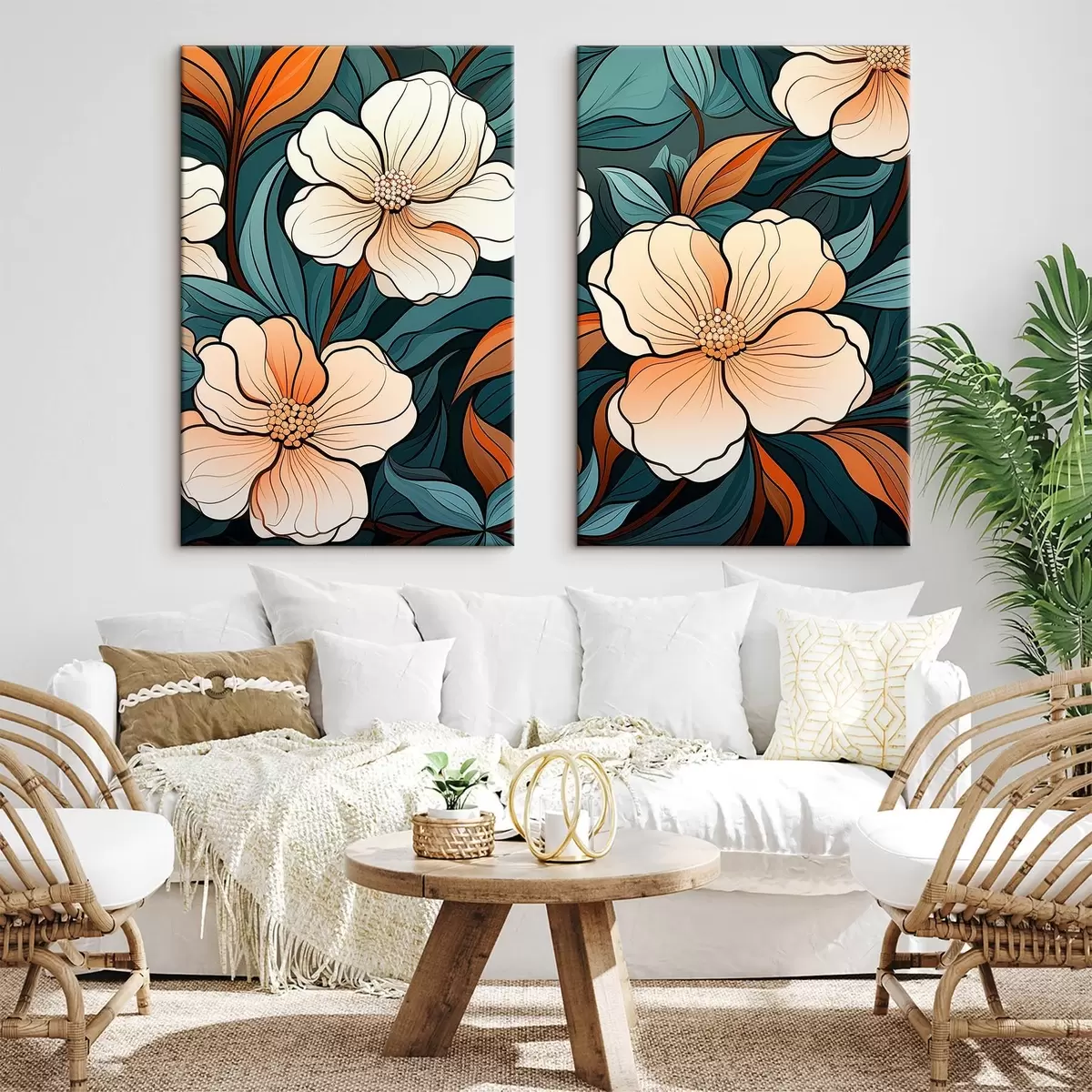  Peintures Fleurs colorées m00554