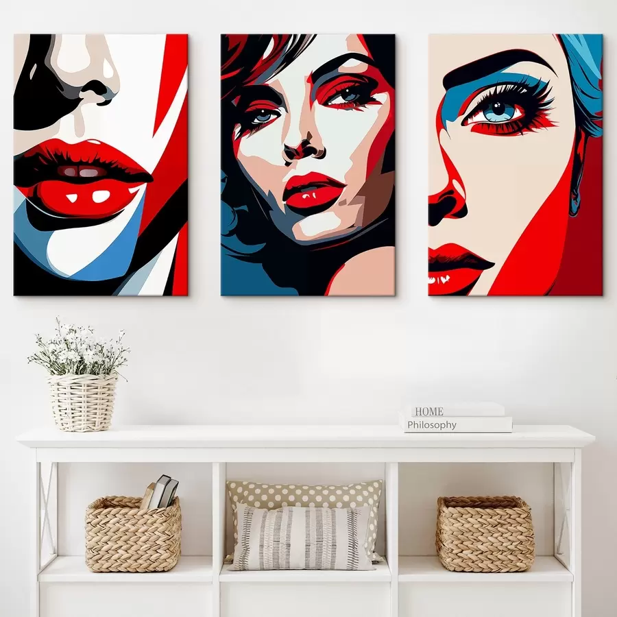  Peintures Visages colorés m00558