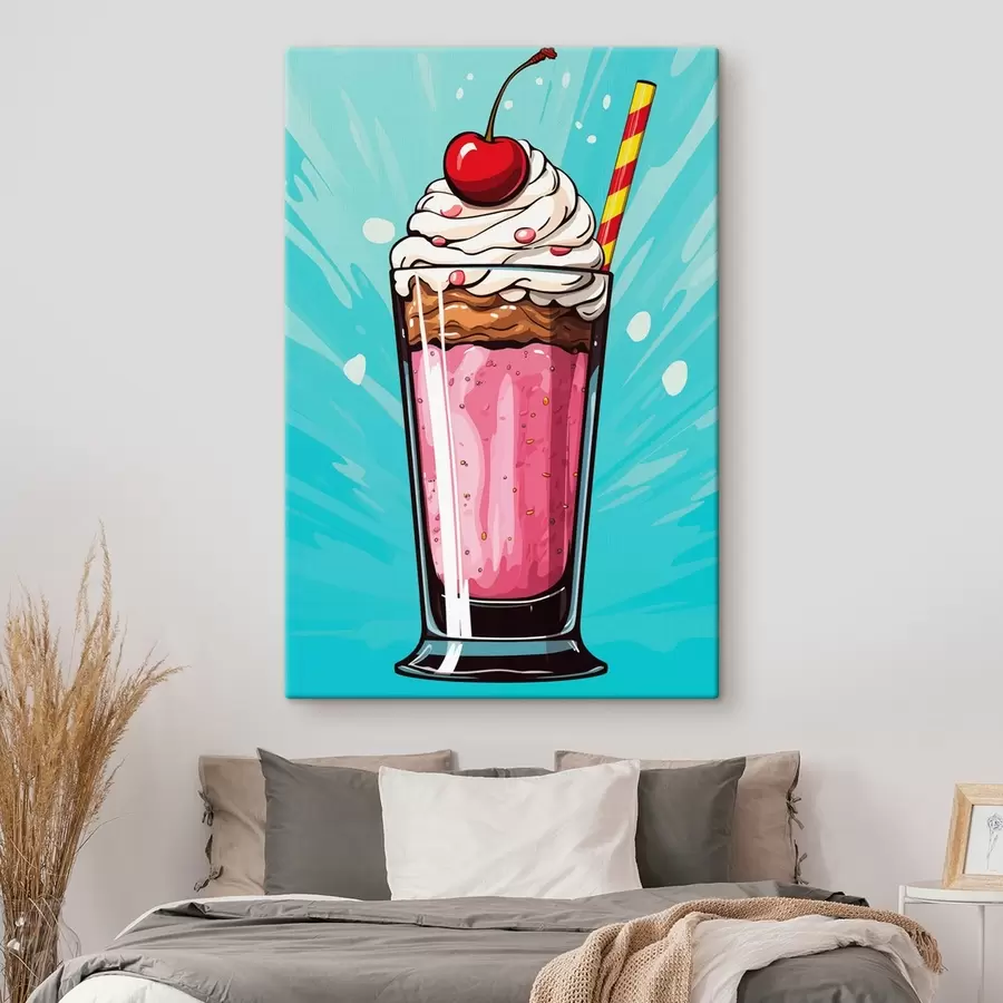  Peintures Milkshake aux fraises et aux cerises s45273