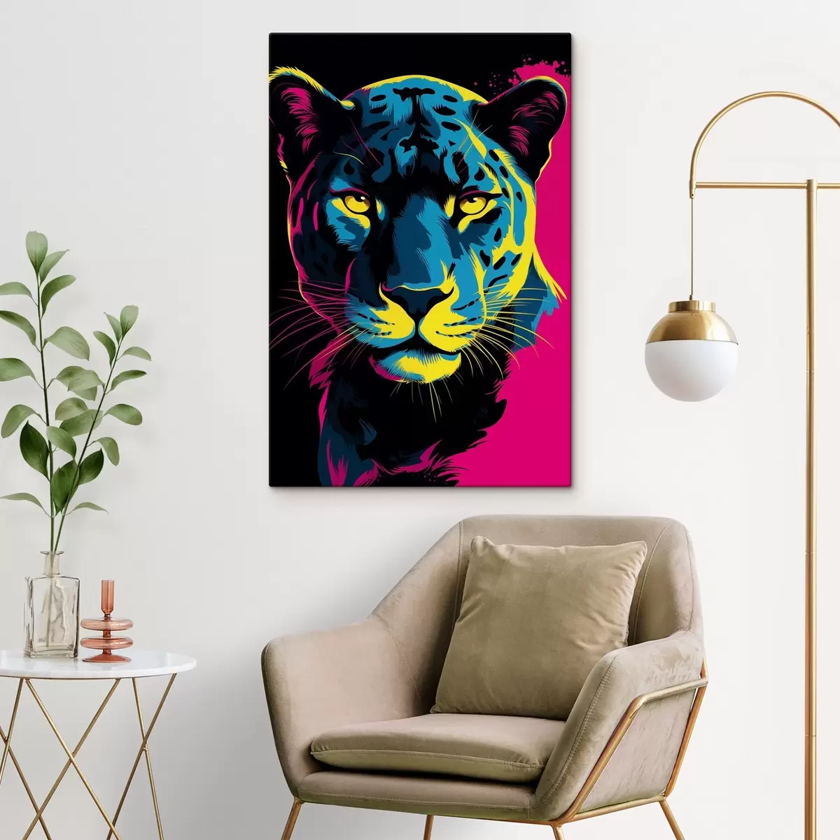  Peintures Un tigre dans une explosion de couleurs s45280
