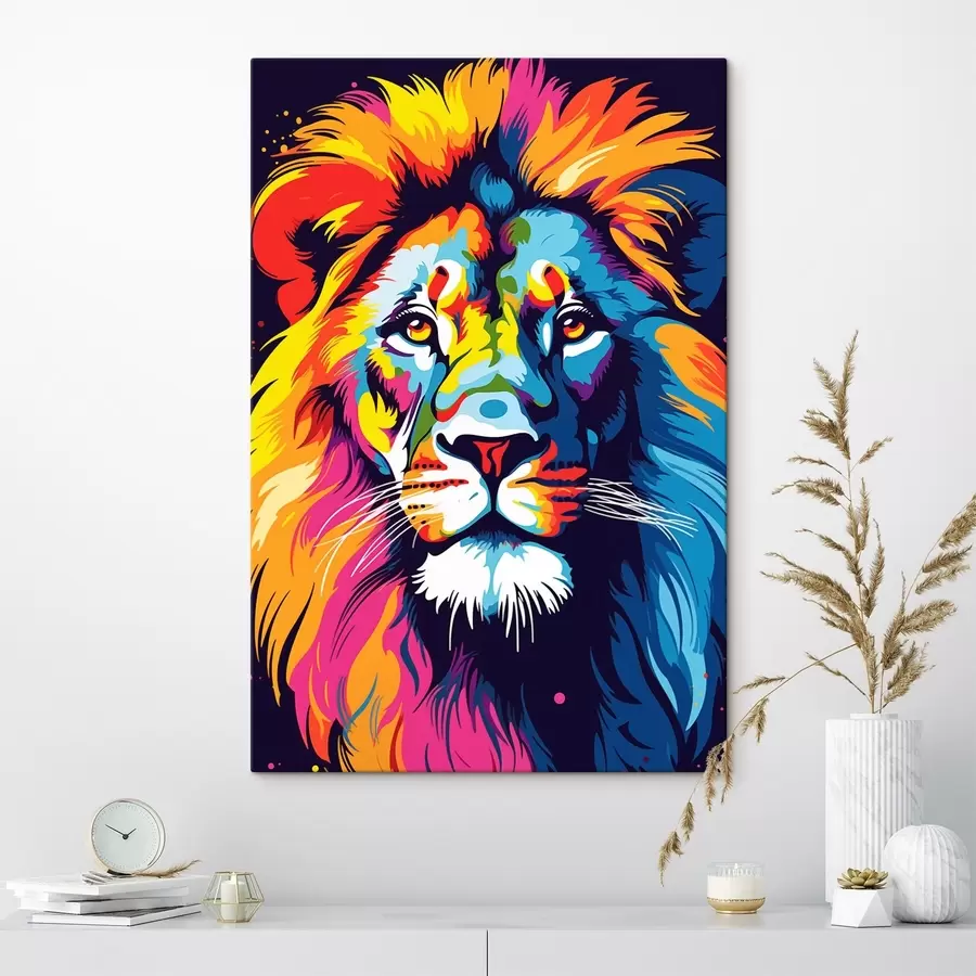  Peintures Le roi dans un flamboiement de couleurs s45282