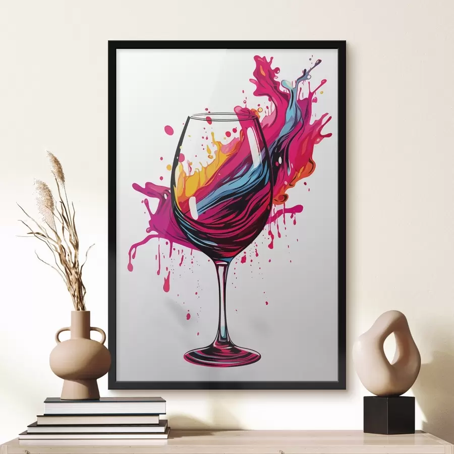 Fotobehang Een glas met verf f45269