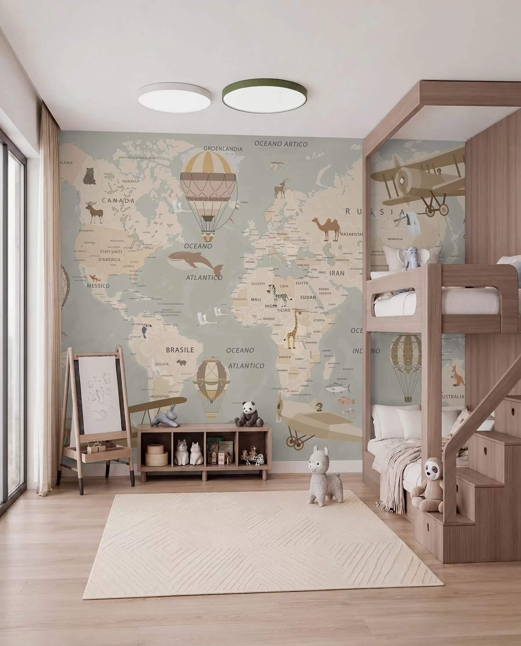 Fotobehang Kleine atlas in het Italiaans u79997