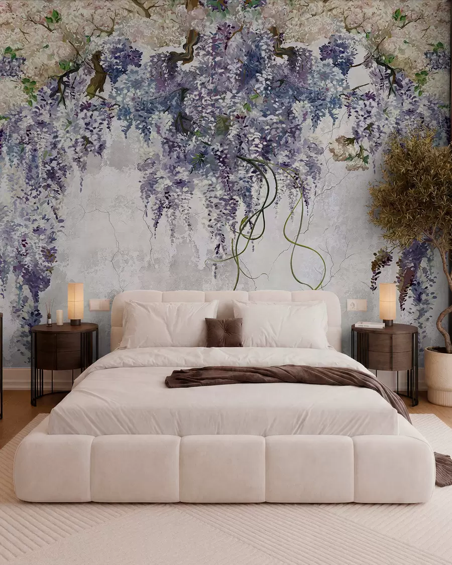 Papier peint photo Branches de lilas Boho u71720