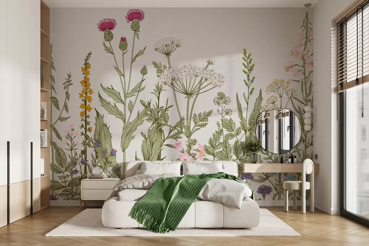 Fotobehang Planten in boho-stijl u71743